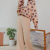 FLORAL PRINTED SHIRT (CHAMPAGNE ORANGE)