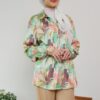 FLORAL PRINTED SHIRT (CREAM MAGENTA)