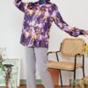 FLORAL PRINTED SHIRT (PURPLE)