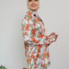 FLORAL PRINTED SHIRT (WHITE ORANGE)