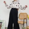FLORAL PRINTED SHIRT (WHITE BLACK)