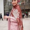 GHANIA PRINTED SHAWL (CORAL PINK)