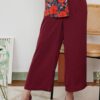 ADORA WIDE LEG TROUSERS (MAROON)