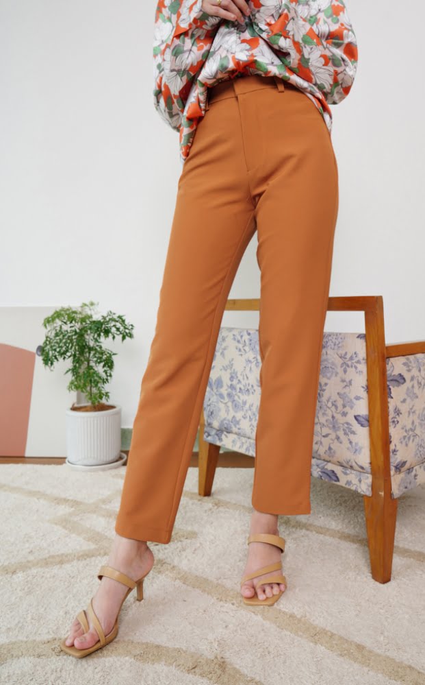 ELLIE SLIM PANTS (TERRACOTTA)