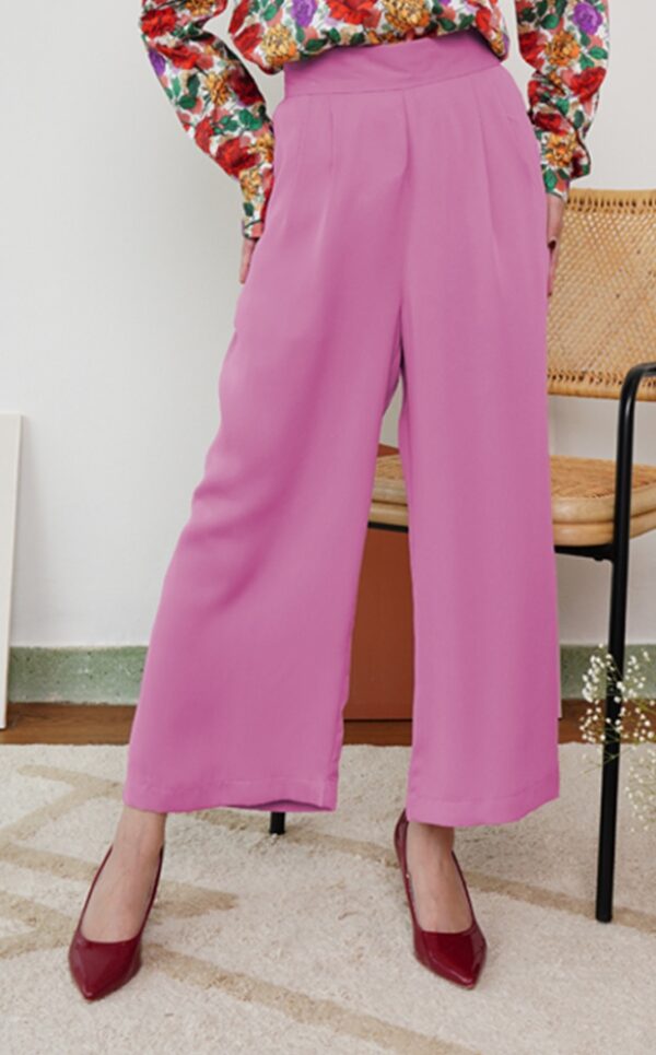 ADORA WIDE LEG TROUSERS (DULL PURPLE)