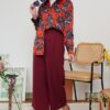 ADORA WIDE LEG TROUSERS (MAROON)