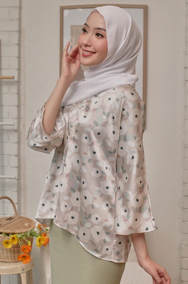 POPPY FLORAL KURUNG (SEA SALT)