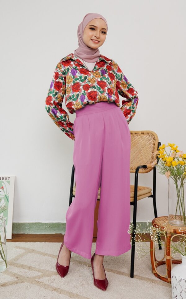 ADORA WIDE LEG TROUSERS (DULL PURPLE)