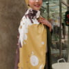 GHANIA PRINTED SHAWL (BROWN MUSTARD)