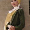 GHANIA PRINTED SHAWL (BROWN MUSTARD)