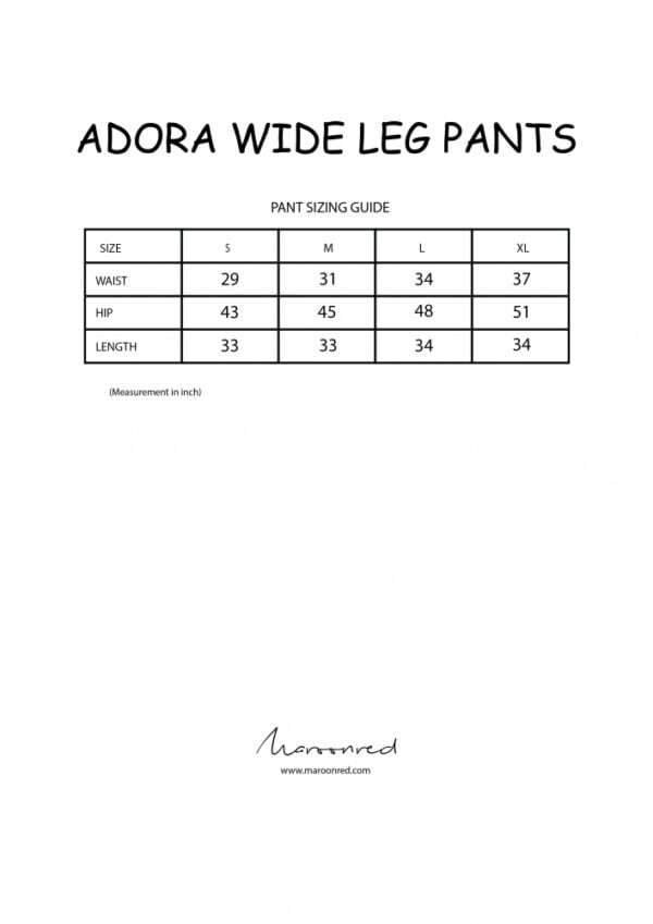ADORA WIDE LEG TROUSERS (MAROON)