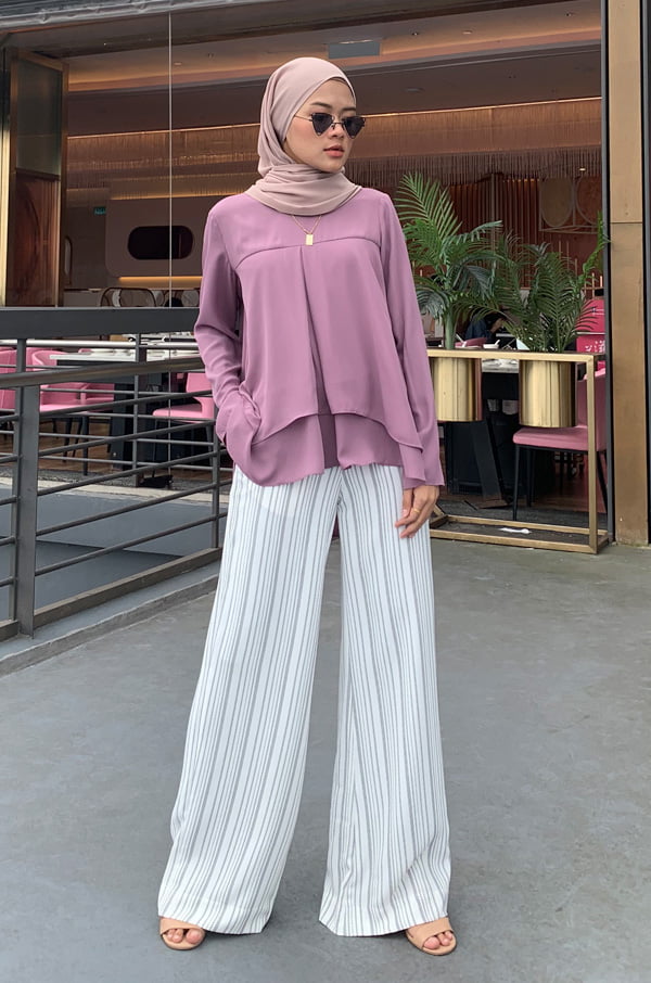 1 TIARA BLOUSE (DUSTY PURPLE)