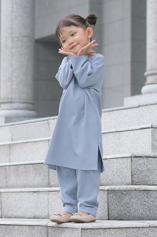 SELENA TUNIC SET KIDS (SMOKEY BLUE)