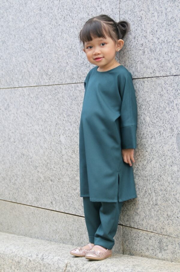 SELENA TUNIC SET KIDS (EMERALD GREEN)