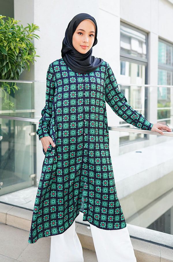KAIA TUNIC DRESS ( JADE DRAGON)