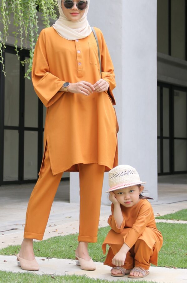 SELENA TUNIC SET KIDS (TANGERINE)