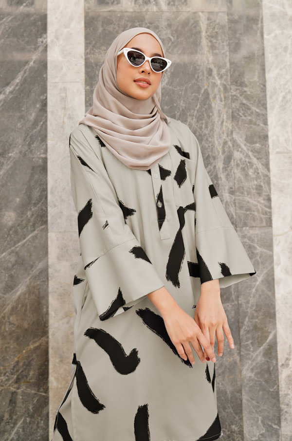 GREY 3 ARIANA SWIFT PRINTED SET (SMOKEY GREY)