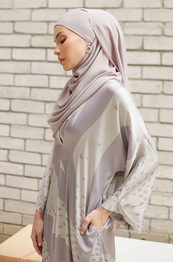 RAISSA LONG KAFTAN (COOL GREY)