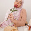 NAGEENA PRINTED SHAWL (PARFAIT PINK)