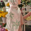 HANEEN PRINTED SHAWL (PINK CHAMPAGNE)