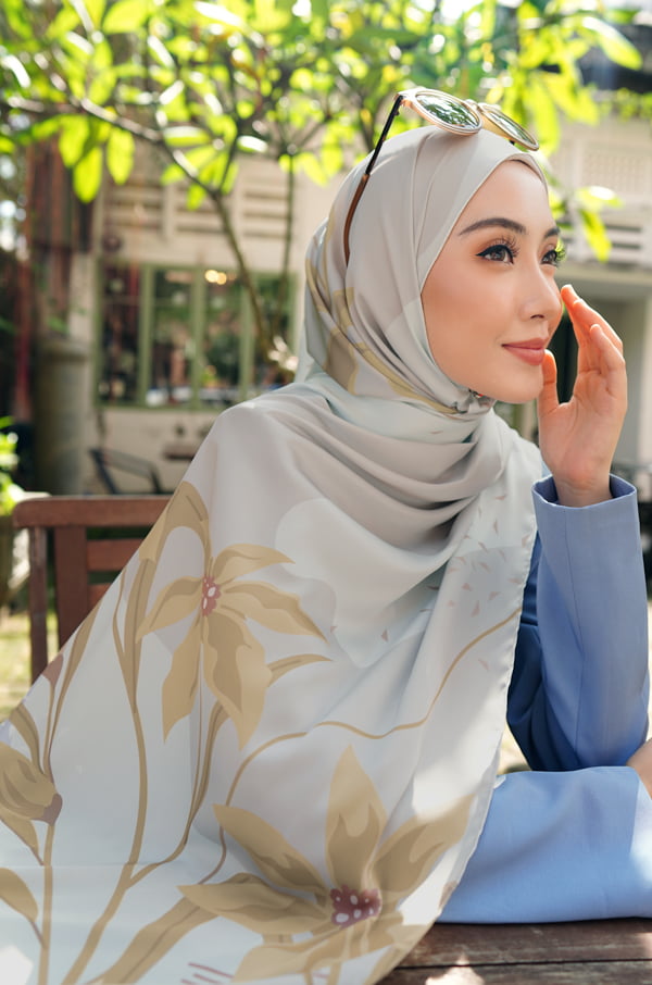 SPA BLUE 3 HANEEN PRINTED SHAWL (SPA BLUE)