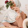NAGEENA PRINTED SHAWL (VANILLA CREAM)