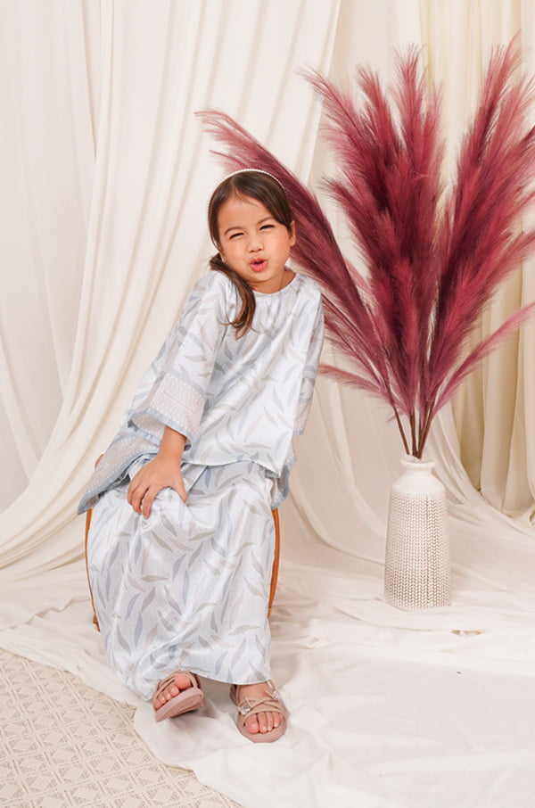 BAYUNA PAREO SET KIDS (BABY BLUE)