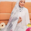 GEISHA PRINTED SHAWL (BLUEBERRY)