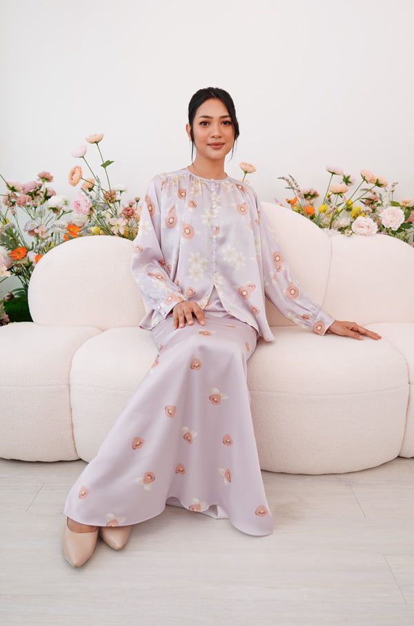 ROSEANNE FLORAL KURUNG (LAVENDER)