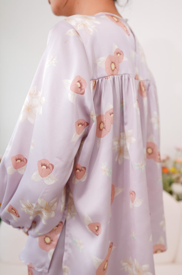 4393 ROSEANNE FLORAL KURUNG (LAVENDER)