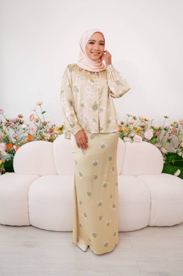 4416 ROSEANNE FLORAL KURUNG (LAGUNA YELLOW)