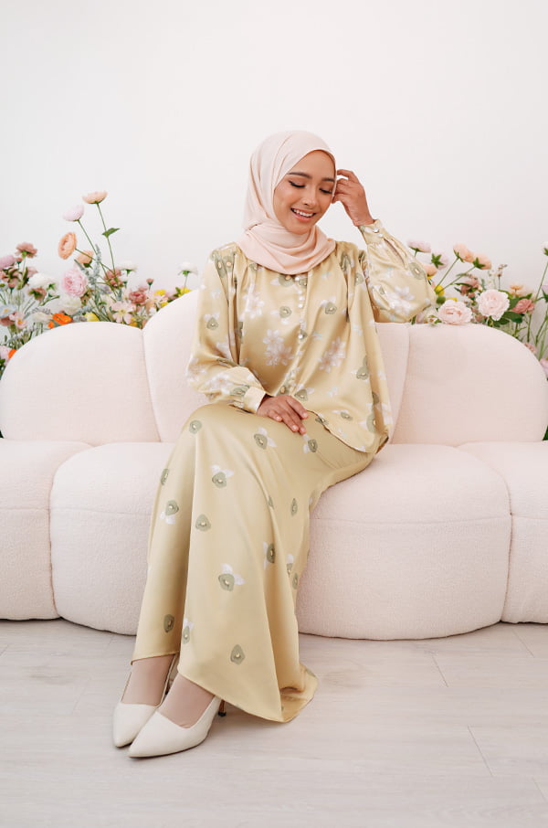 ROSEANNE FLORAL KURUNG (LAGUNA YELLOW)