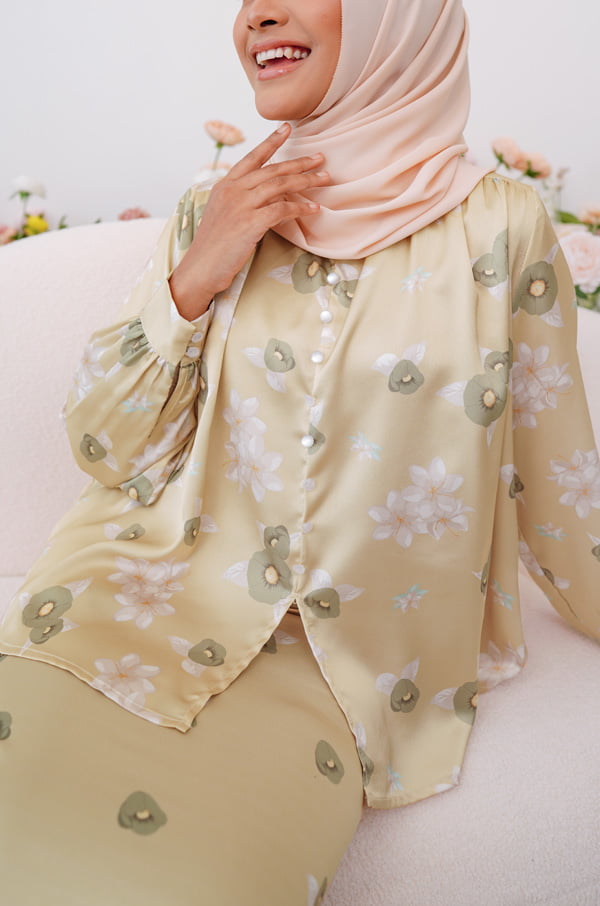 4467 ROSEANNE FLORAL KURUNG (LAGUNA YELLOW)