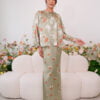 4775 ROSEANNE FLORAL KURUNG (OLIVE GREEN)