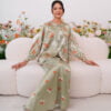 4802 ROSEANNE FLORAL KURUNG (OLIVE GREEN)