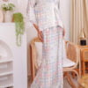 MAYA PRINTED KURUNG (PINK PURPLE)
