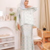 MAYA PRINTED KURUNG (ICE BLUE)