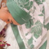 AINUN PRINTED SHAWL (ARTICHOKES GREEN)