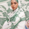 AINUN PRINTED SHAWL (ARTICHOKES GREEN)