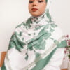 AINUN PRINTED SHAWL (ARTICHOKES GREEN)