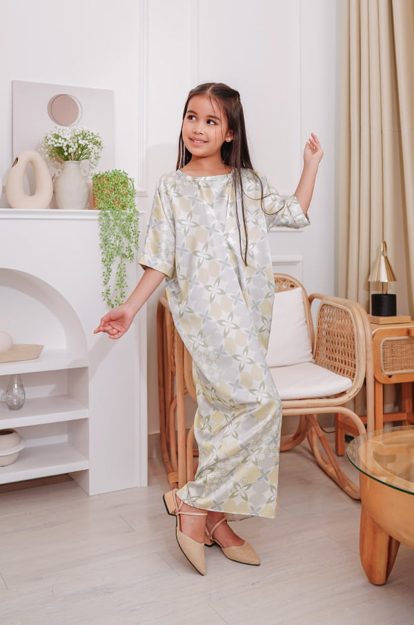 LITTLE MAYA KAFTAN (EGGNOG YELLOW)