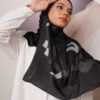 HULWAH PRINTED SHAWL (ASWAD BLACK)