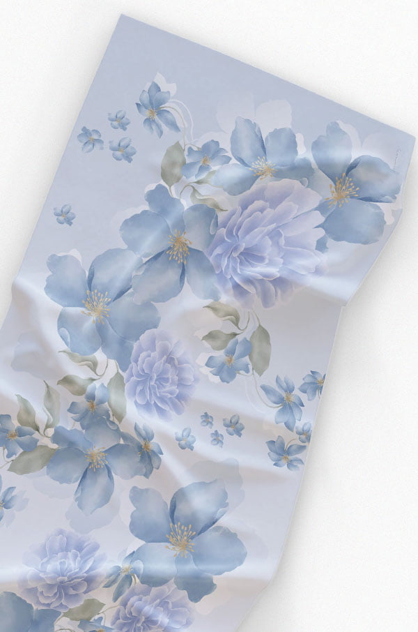 AZALEA PRINTED SHAWL (CAROLINA BLUE)