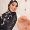 AILEE PRINTED SHAWL (BLACK SWAN)