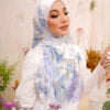 AZALEA PRINTED SHAWL (CAROLINA BLUE)