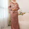ROSEANNE FLORAL KURUNG (CORAL BROWN)