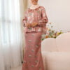 ROSEANNE FLORAL KURUNG (CORAL BROWN)