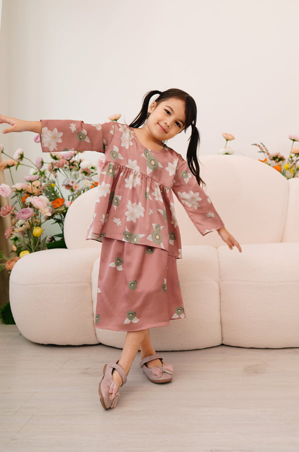 LITTLE ROSEANNE SET (CORAL BROWN)