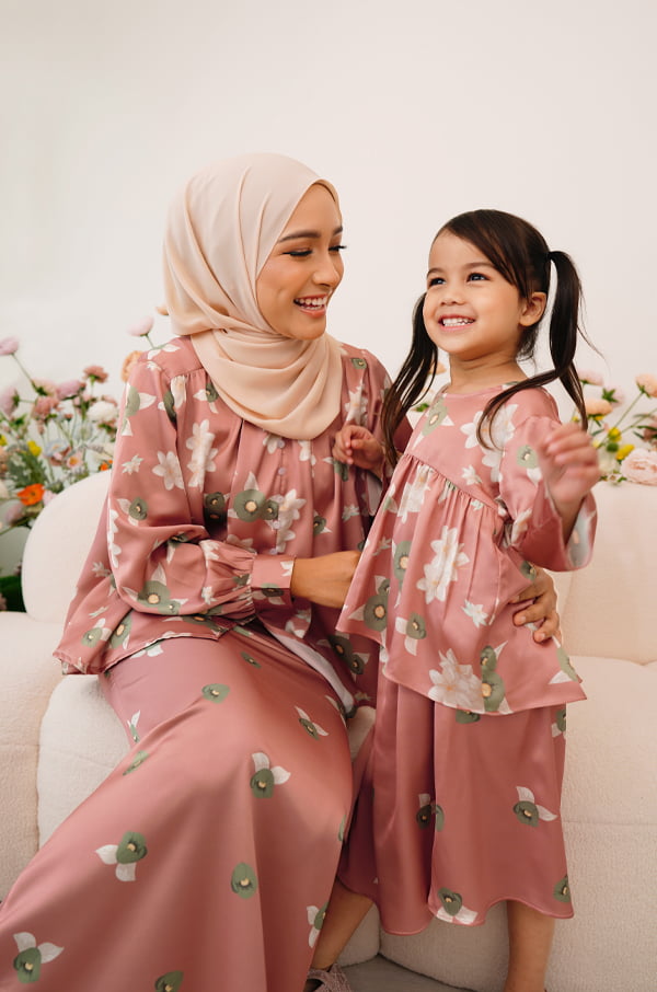 LITTLE ROSEANNE SET (CORAL BROWN)