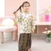 LITTLE KIEARA : KARA PRINTED KURUNG KIDS (MIDNIGHT BROWN)
